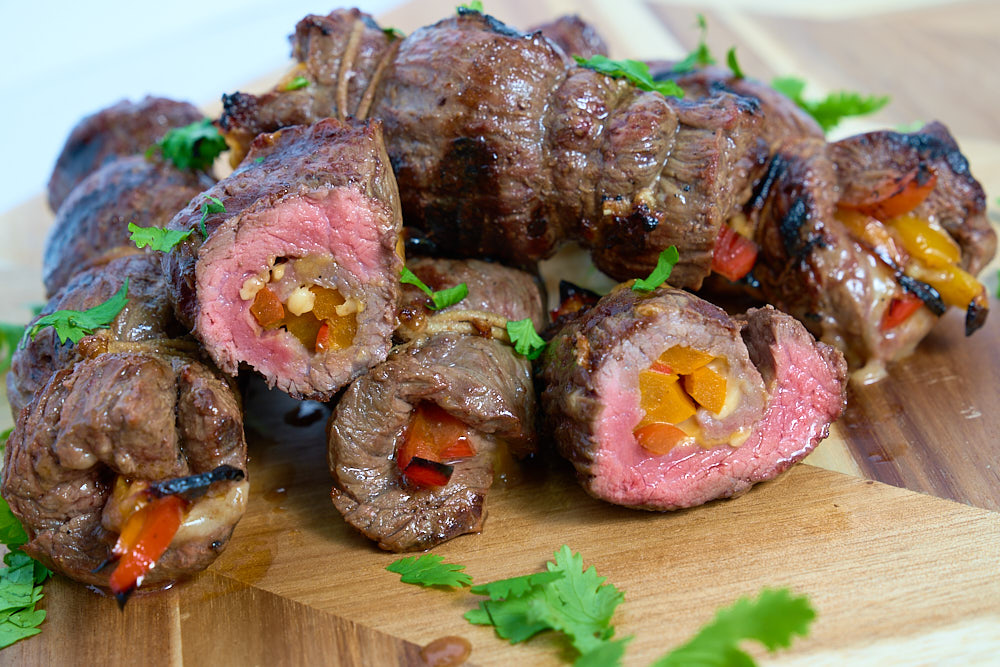 Rolled skirt outlet steak